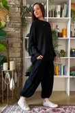 Sander Pull Tie Fine Knit Black